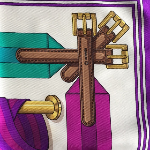 Hermès Belt Print 90 cm Silk Scarf - Picture 6 of 8
